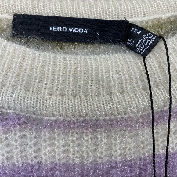 Nwt | Vero Moda Grace Long Sleeve Crewneck Fuzzy Sweater Size Medium - Picture 6 of 9